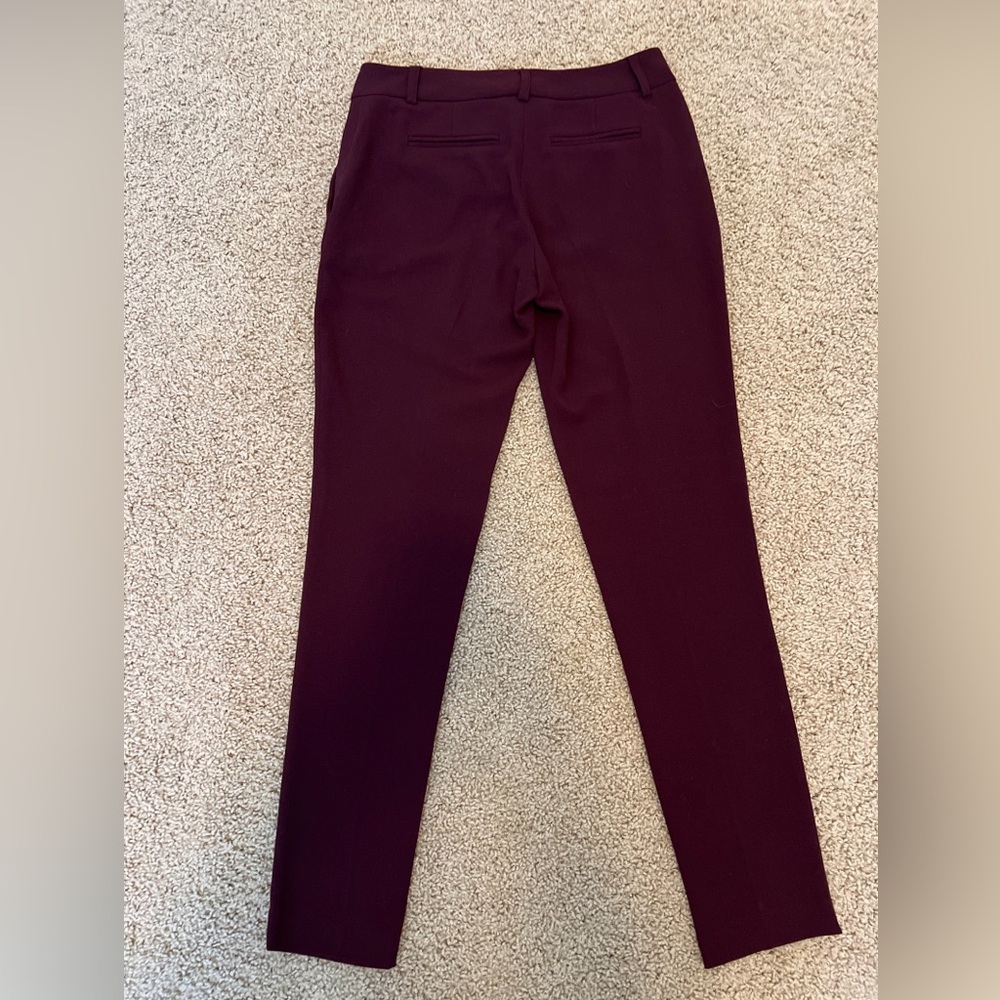 Mario Serrani Ladies’ Deep Wine Career Trouser Pants Size 2 - Picture 2 of 10